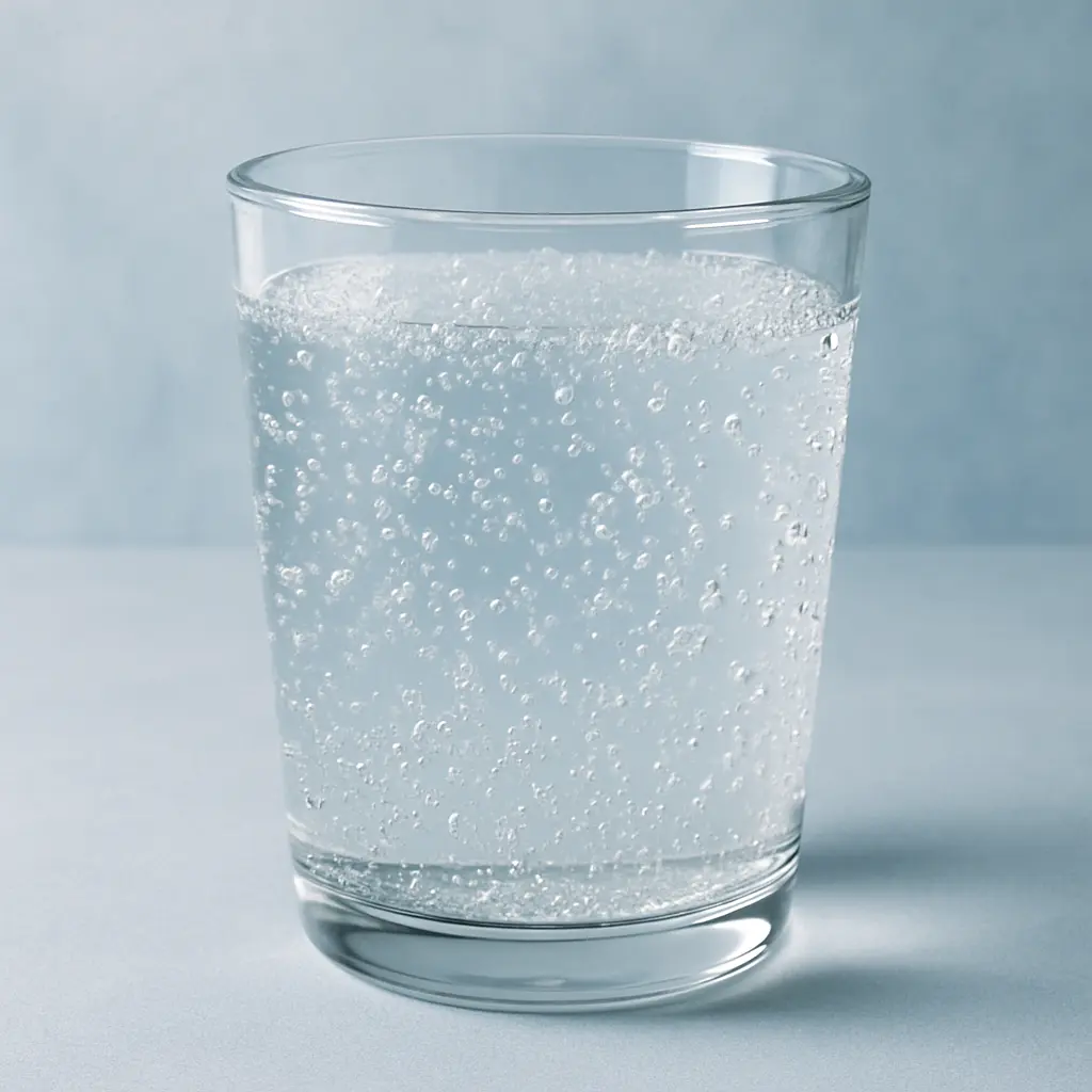 Bottles of sparkling water